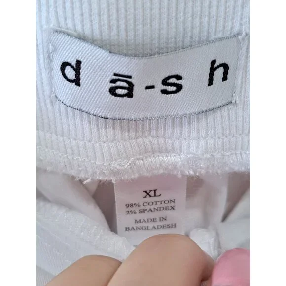 Dash Womens Size XL White Cargo Pants XL Stretch Cotton Blend Summer Beachy - Picture 3 of 8